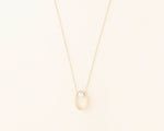 18 KT pearl necklace in yellow gold with pendant (pearl diameter 5,6 MM) - Elisse