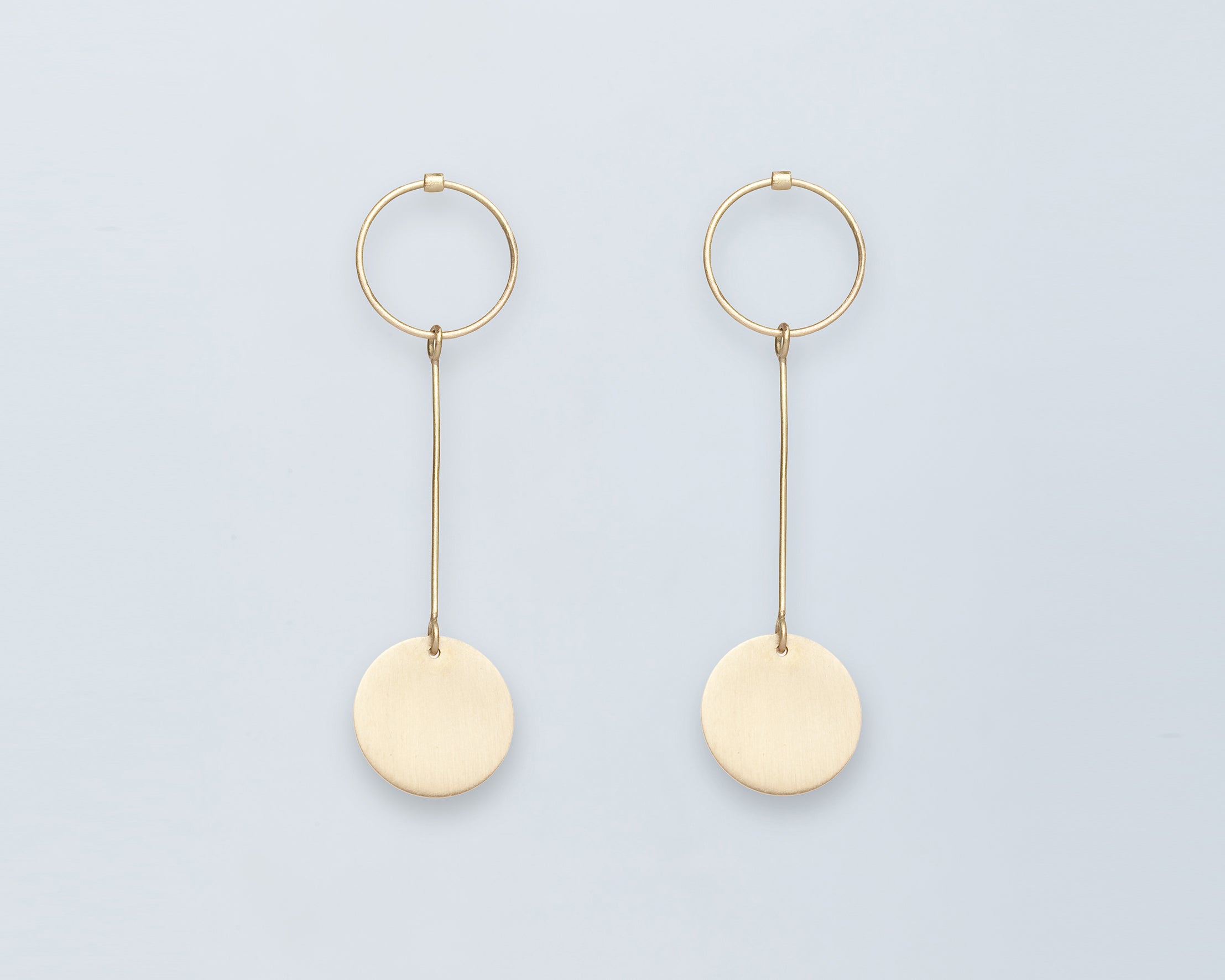 18KT yellow gold hanging earrings - Pieno Vuoto