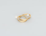 18KT Interwoven Gold rings with akoya pearls (diameter 5,5-5,8 MM) - Planets R