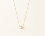 18KT yellow gold pendant necklace with akoya pearl (diameter 5,7MM) - Prisma N