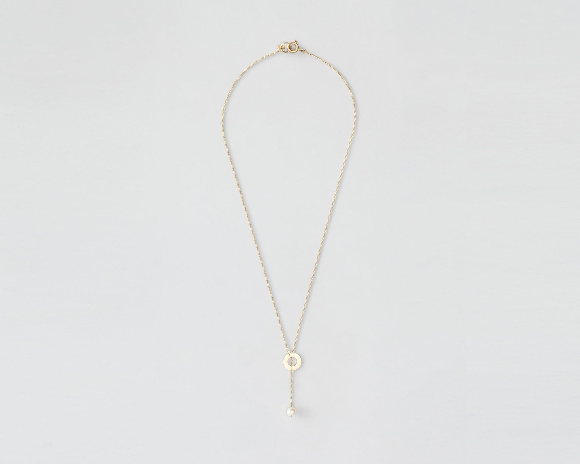 18KT yellow gold pendant necklace with akoya pearls (diameter 5,8MM) - Sun Moon N
