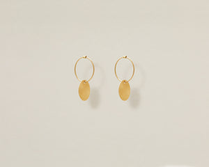 18KT yellow gold hanging earrings - Pieno Vuoto 4E