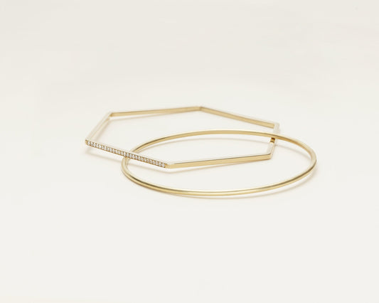 18KT yellow gold bracelet with diamonds - Cerchio Esagono B