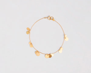 18KT yellow gold bracelet with pendants - Pianino B