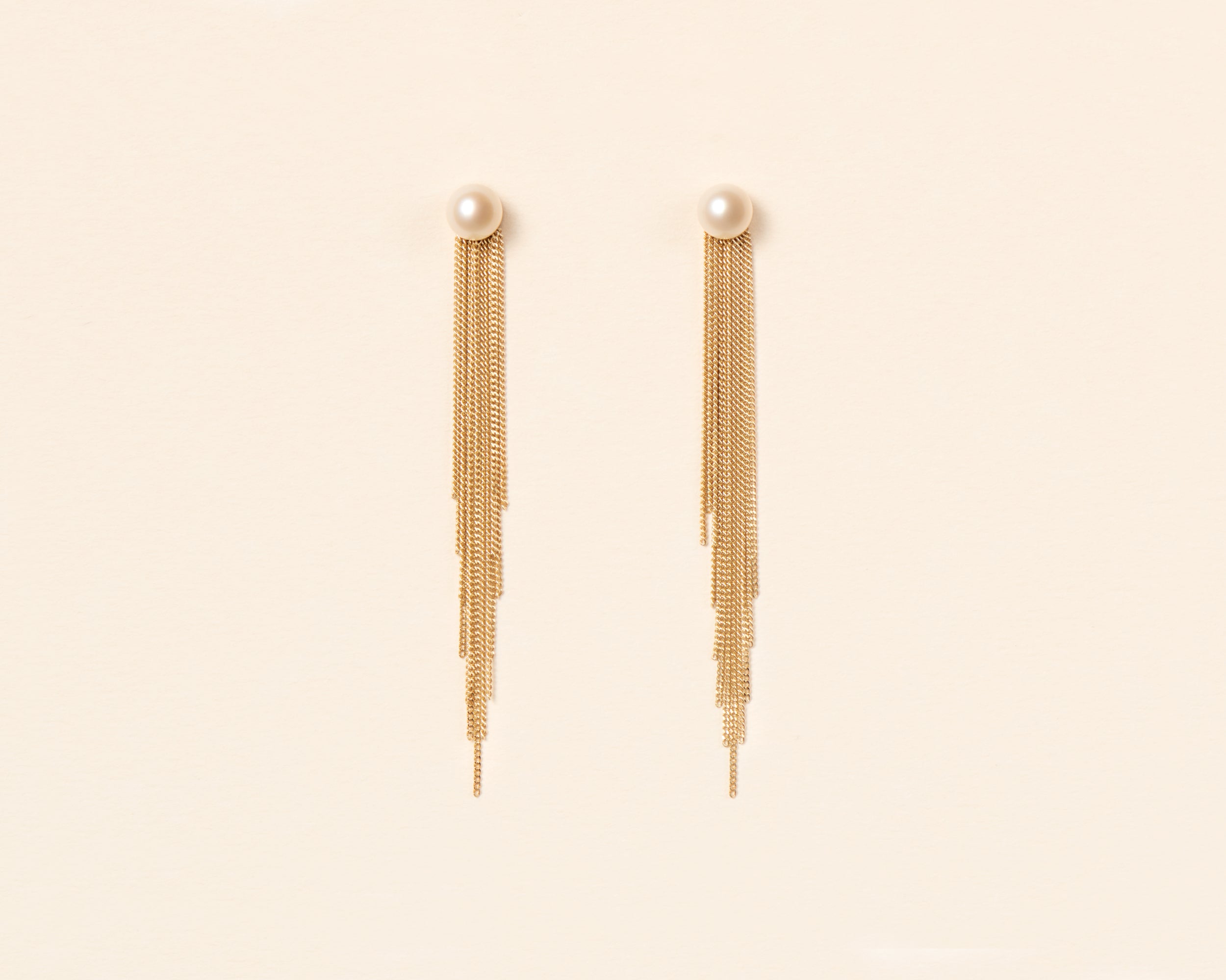 18KT yellow gold earrings with akoya pearls - Ciuffo
