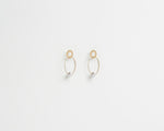 18KT yellow gold hanging earrings with keshi pearls - Insieme 2E