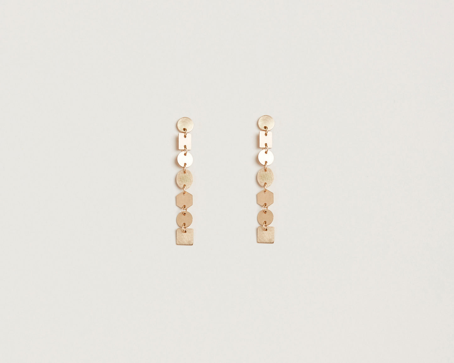 18KT yellow gold pendant earrings - Progressione 7