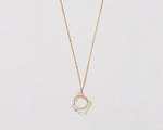18KT gold necklace with freshwater pearls - All together