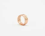 18KT yellow and rose gold band ring - Lettering 