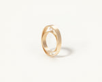 18KT yellow gold bands ring with freshwater pearls -Other 